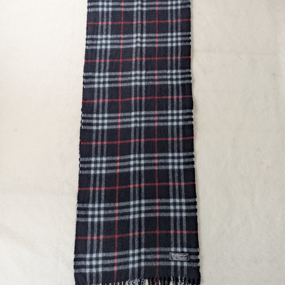 Burberry Cashmere Check Scarf Blue| Unisex | Premium Feel | Limited Stock - Picture 4 of 6